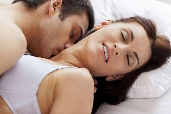 intimacy and release of a member of a man with sexual excitement