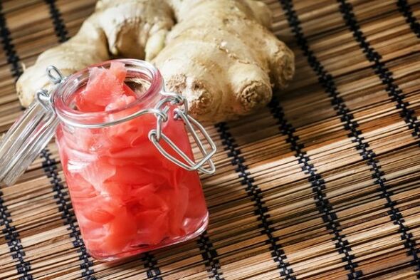 marinated ginger root to increase power